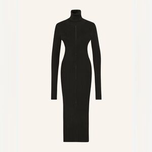 Marni Black Long Sleeve Turtleneck Dress